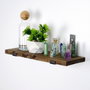 Hanah Home Estantería Decorativa de Pared Lam007 en Negro y Nogal